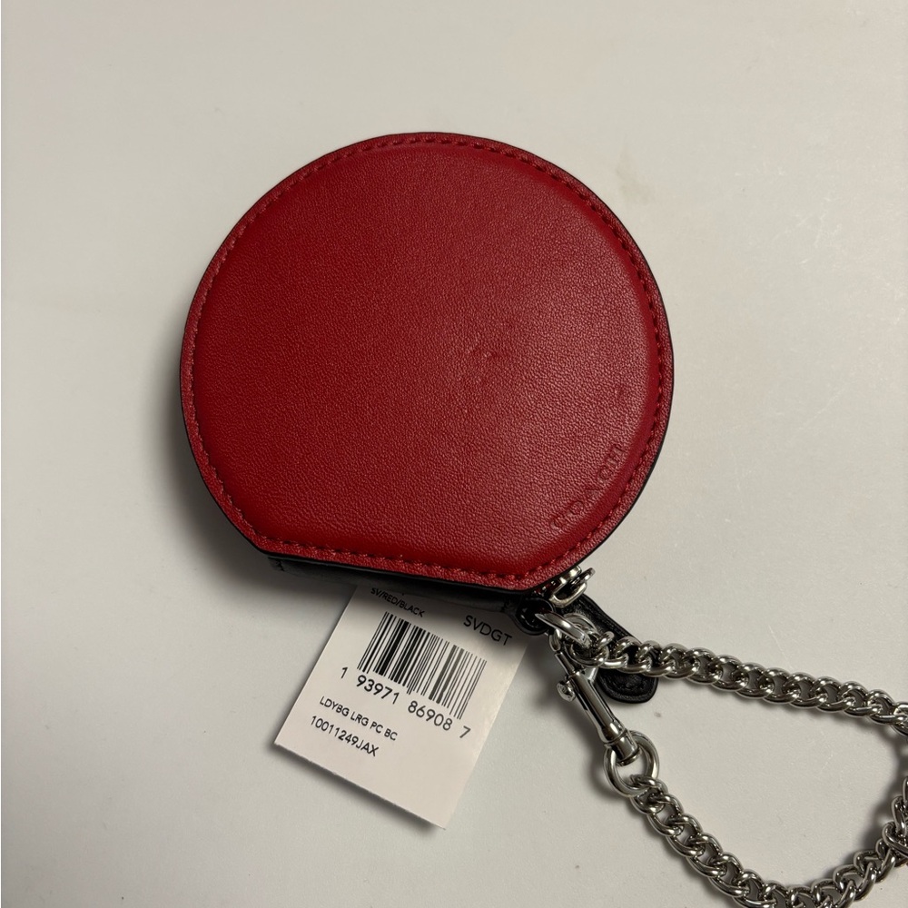 New, Vintage Coach Leather Ladybug Large Coin Purse/Chain - Picture 2 of 6